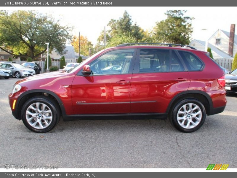 Vermilion Red Metallic / Sand Beige 2011 BMW X5 xDrive 35i