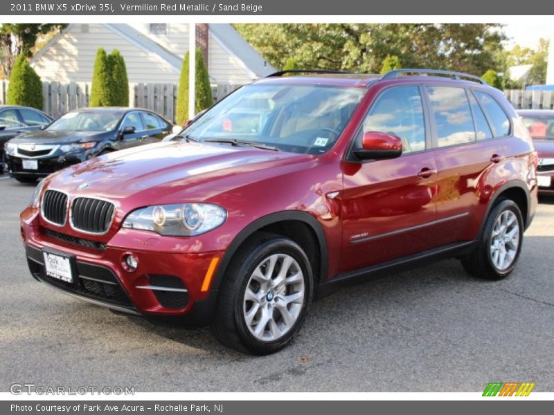 Vermilion Red Metallic / Sand Beige 2011 BMW X5 xDrive 35i