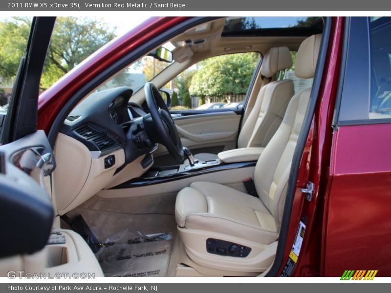Vermilion Red Metallic / Sand Beige 2011 BMW X5 xDrive 35i