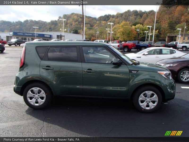 Kale Green / Black Diamond Woven Cloth 2014 Kia Soul 1.6