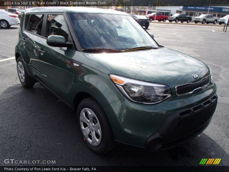 Kale Green / Black Diamond Woven Cloth 2014 Kia Soul 1.6