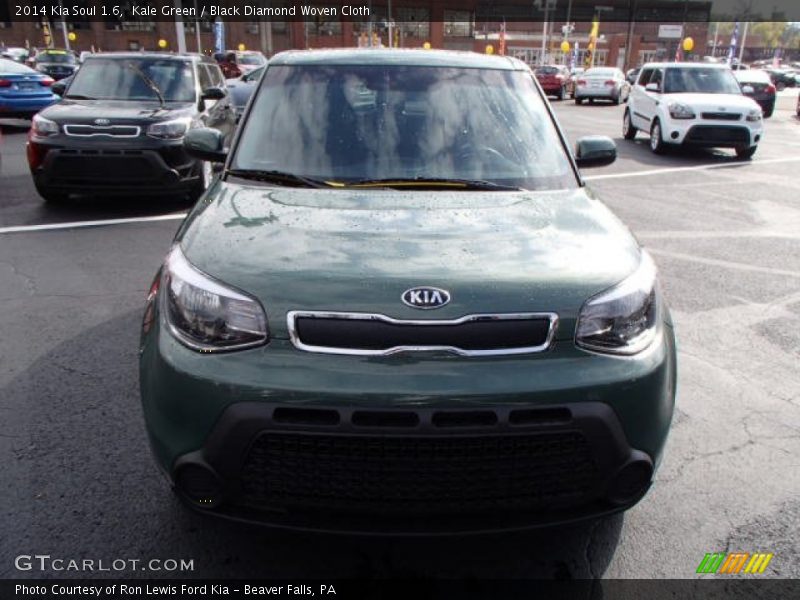 Kale Green / Black Diamond Woven Cloth 2014 Kia Soul 1.6