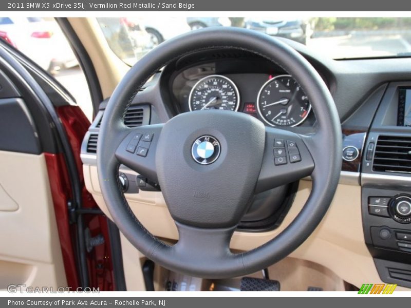 Vermilion Red Metallic / Sand Beige 2011 BMW X5 xDrive 35i