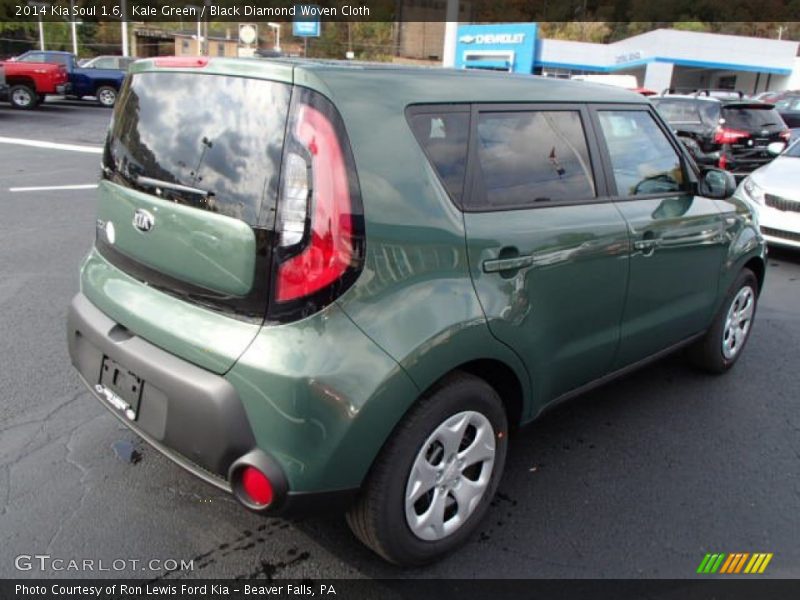 Kale Green / Black Diamond Woven Cloth 2014 Kia Soul 1.6