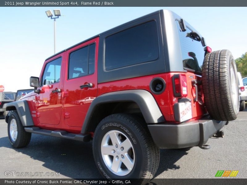 Flame Red / Black 2011 Jeep Wrangler Unlimited Sport 4x4