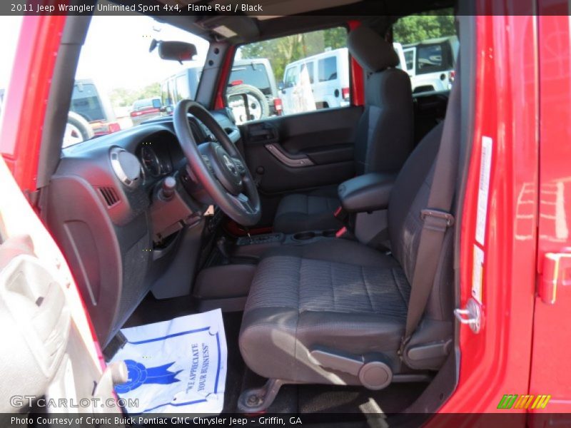 Flame Red / Black 2011 Jeep Wrangler Unlimited Sport 4x4