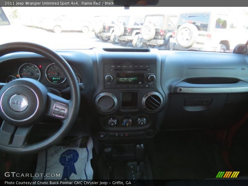 Flame Red / Black 2011 Jeep Wrangler Unlimited Sport 4x4