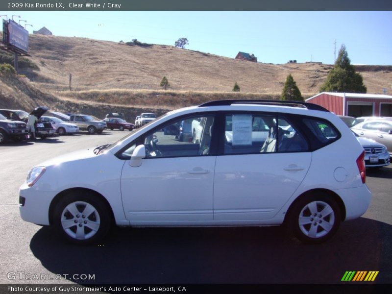 Clear White / Gray 2009 Kia Rondo LX