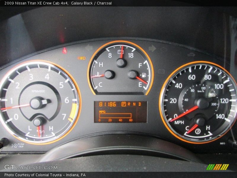 Galaxy Black / Charcoal 2009 Nissan Titan XE Crew Cab 4x4