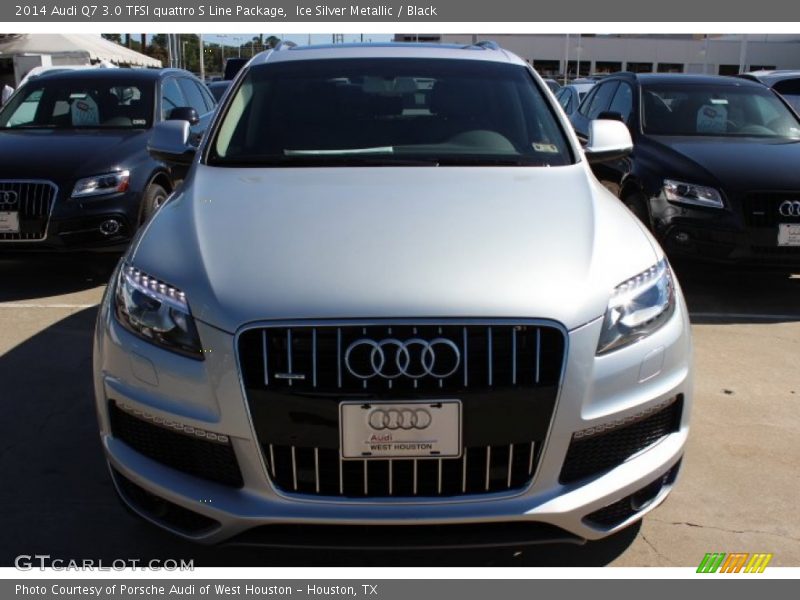 Ice Silver Metallic / Black 2014 Audi Q7 3.0 TFSI quattro S Line Package