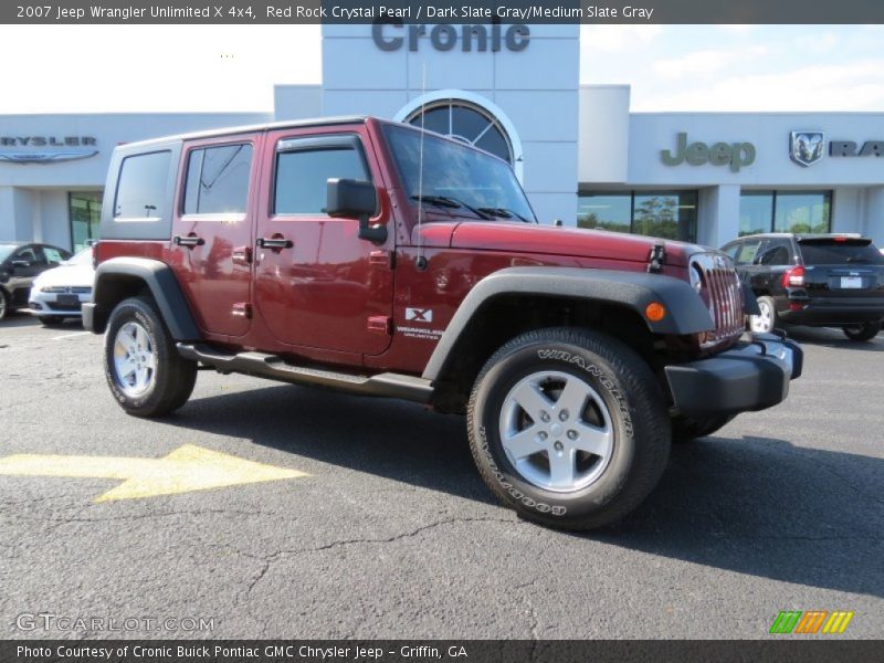 Red Rock Crystal Pearl / Dark Slate Gray/Medium Slate Gray 2007 Jeep Wrangler Unlimited X 4x4