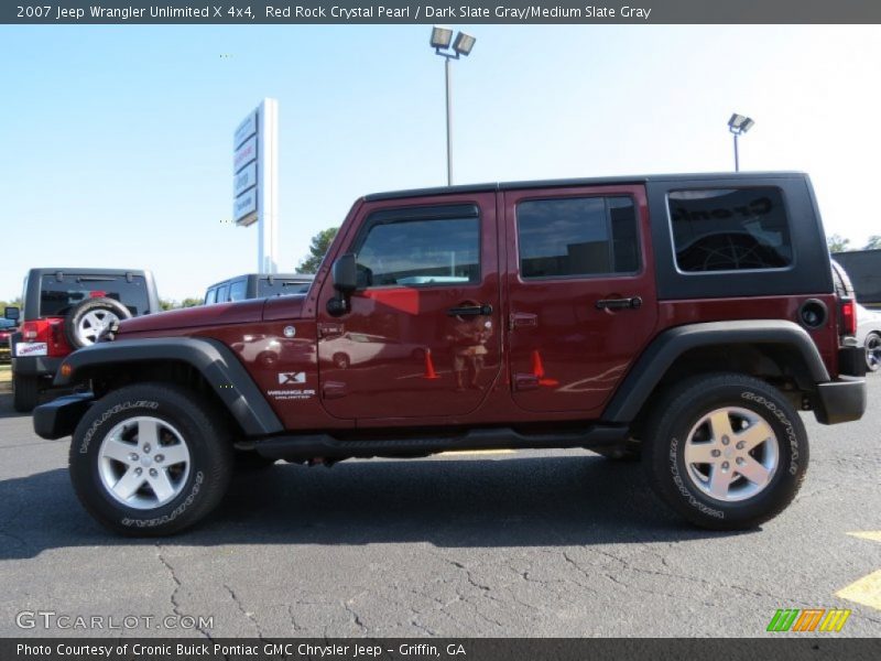 Red Rock Crystal Pearl / Dark Slate Gray/Medium Slate Gray 2007 Jeep Wrangler Unlimited X 4x4