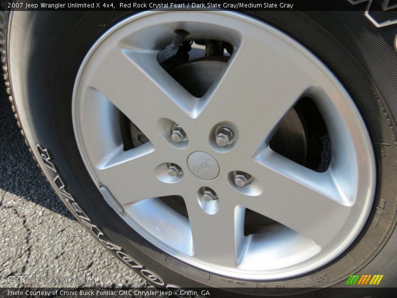 Red Rock Crystal Pearl / Dark Slate Gray/Medium Slate Gray 2007 Jeep Wrangler Unlimited X 4x4