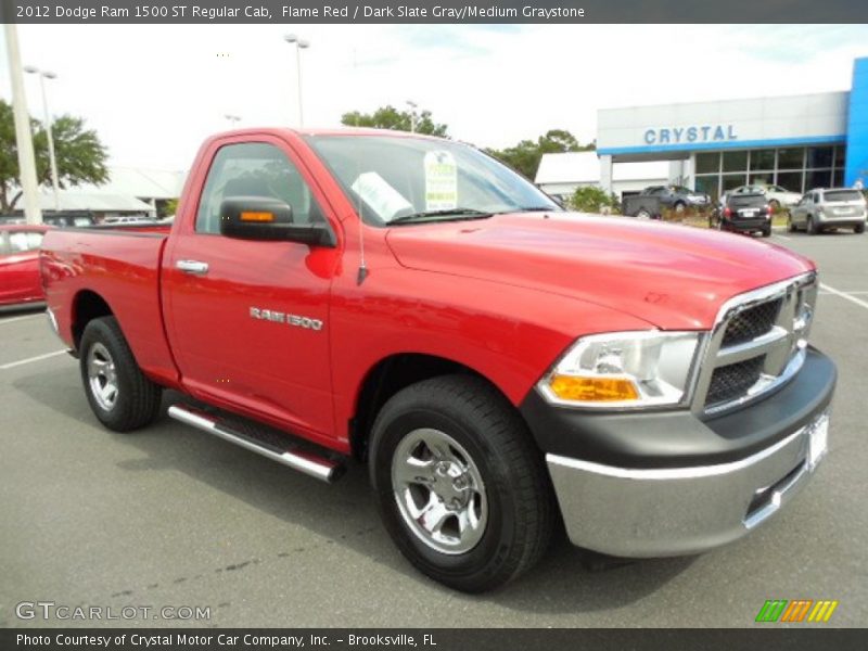 Flame Red / Dark Slate Gray/Medium Graystone 2012 Dodge Ram 1500 ST Regular Cab