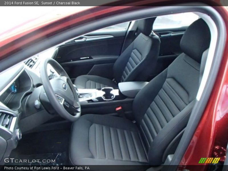Sunset / Charcoal Black 2014 Ford Fusion SE