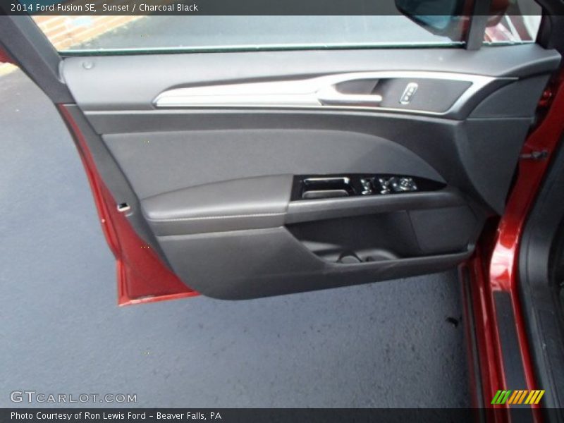 Sunset / Charcoal Black 2014 Ford Fusion SE