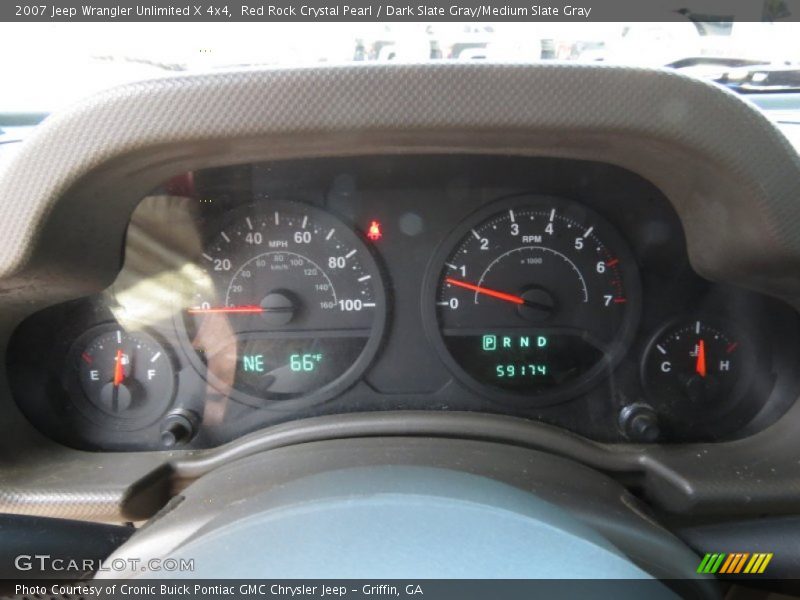 Red Rock Crystal Pearl / Dark Slate Gray/Medium Slate Gray 2007 Jeep Wrangler Unlimited X 4x4