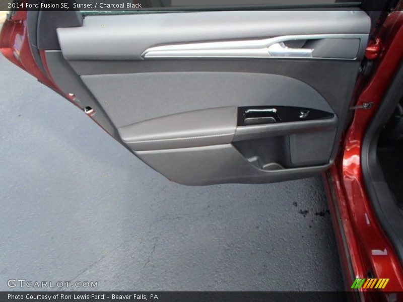 Sunset / Charcoal Black 2014 Ford Fusion SE