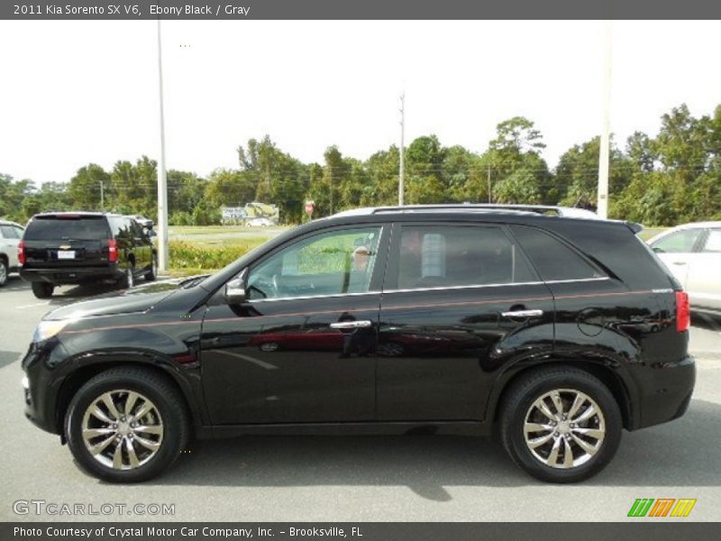 Ebony Black / Gray 2011 Kia Sorento SX V6