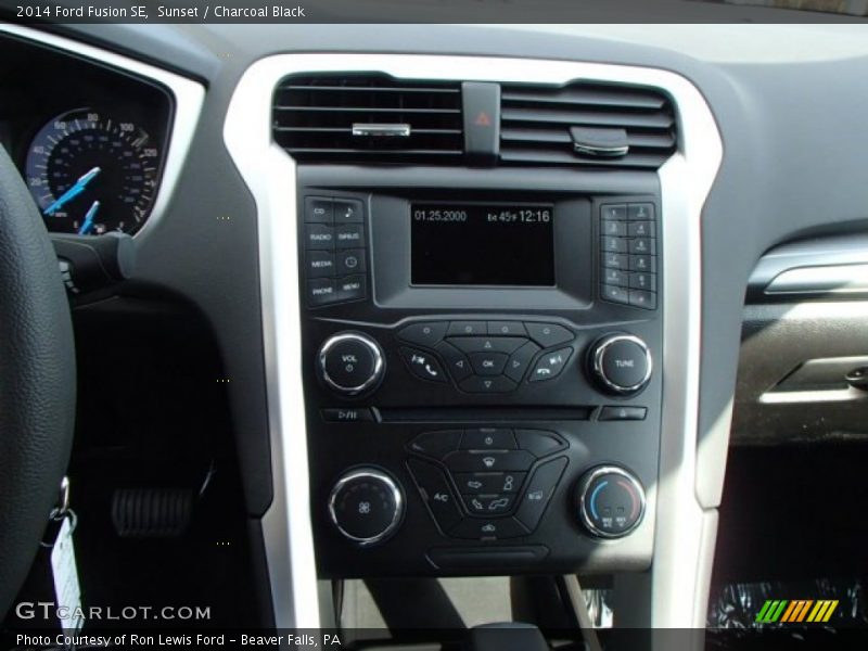 Sunset / Charcoal Black 2014 Ford Fusion SE
