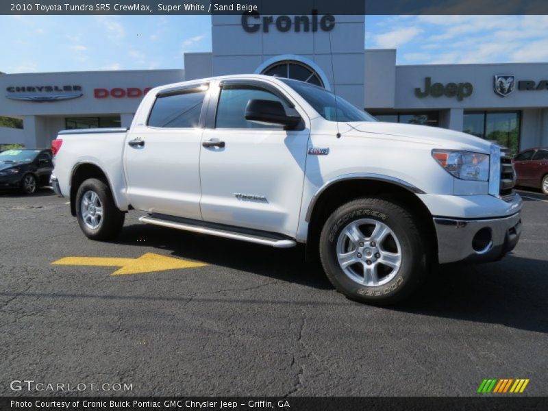 Super White / Sand Beige 2010 Toyota Tundra SR5 CrewMax