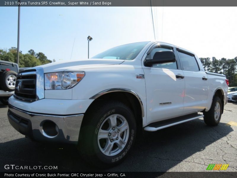 Super White / Sand Beige 2010 Toyota Tundra SR5 CrewMax