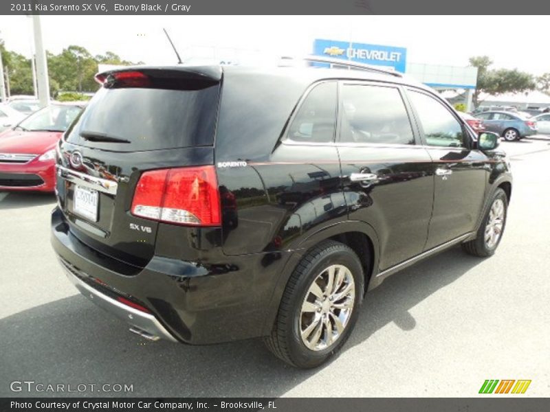 Ebony Black / Gray 2011 Kia Sorento SX V6