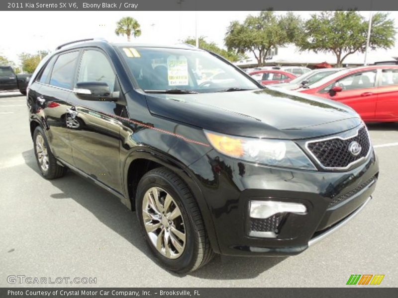 Ebony Black / Gray 2011 Kia Sorento SX V6