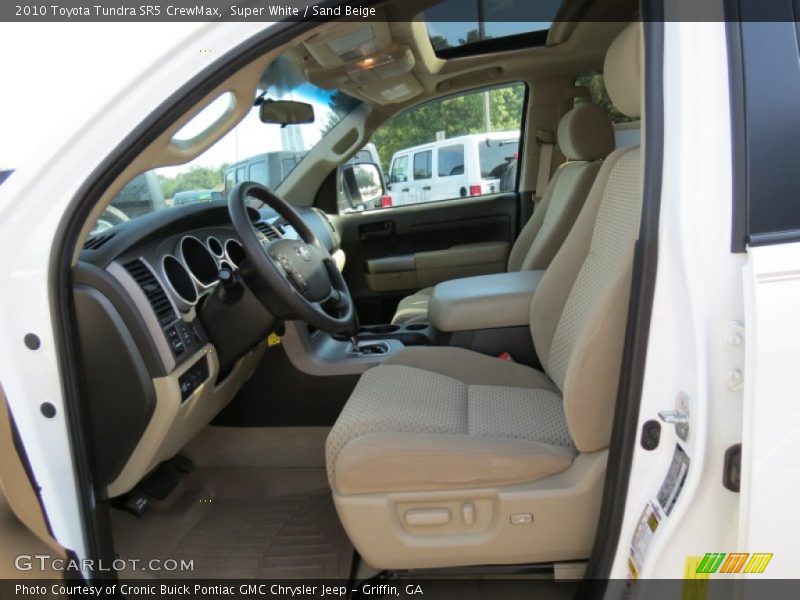 Super White / Sand Beige 2010 Toyota Tundra SR5 CrewMax