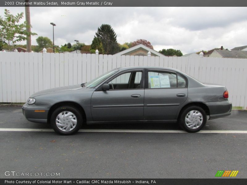 Medium Gray Metallic / Gray 2003 Chevrolet Malibu Sedan