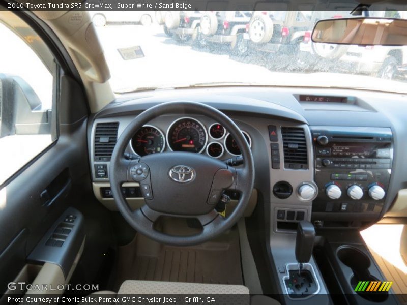 Super White / Sand Beige 2010 Toyota Tundra SR5 CrewMax