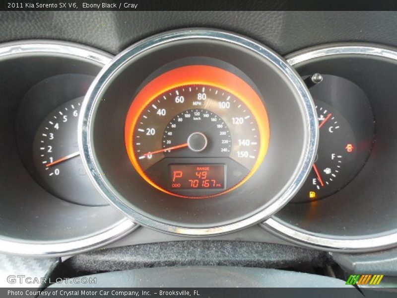 Ebony Black / Gray 2011 Kia Sorento SX V6