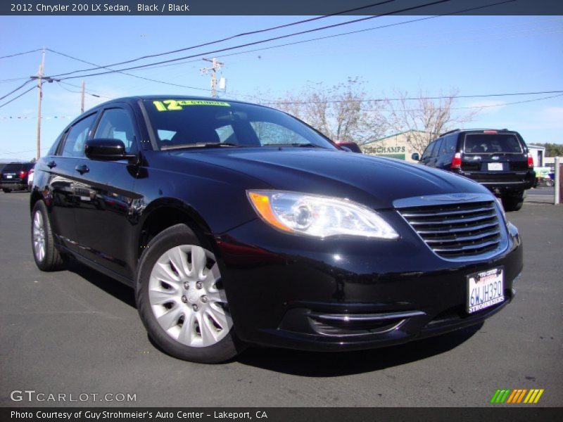 Black / Black 2012 Chrysler 200 LX Sedan