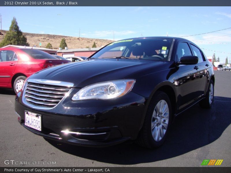 Black / Black 2012 Chrysler 200 LX Sedan