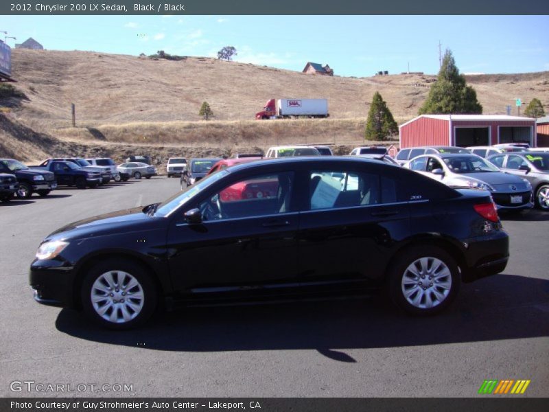 Black / Black 2012 Chrysler 200 LX Sedan