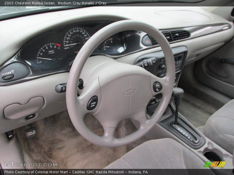 Medium Gray Metallic / Gray 2003 Chevrolet Malibu Sedan