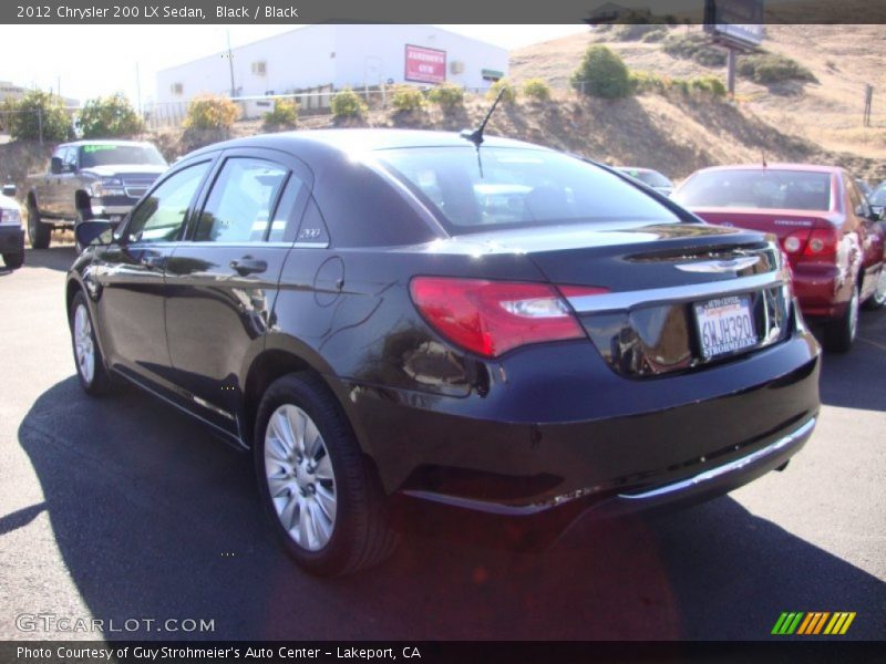 Black / Black 2012 Chrysler 200 LX Sedan