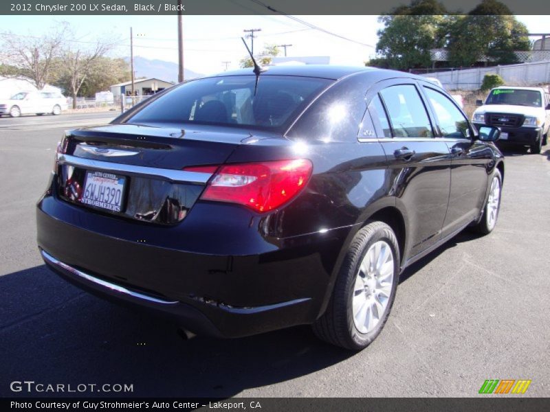 Black / Black 2012 Chrysler 200 LX Sedan
