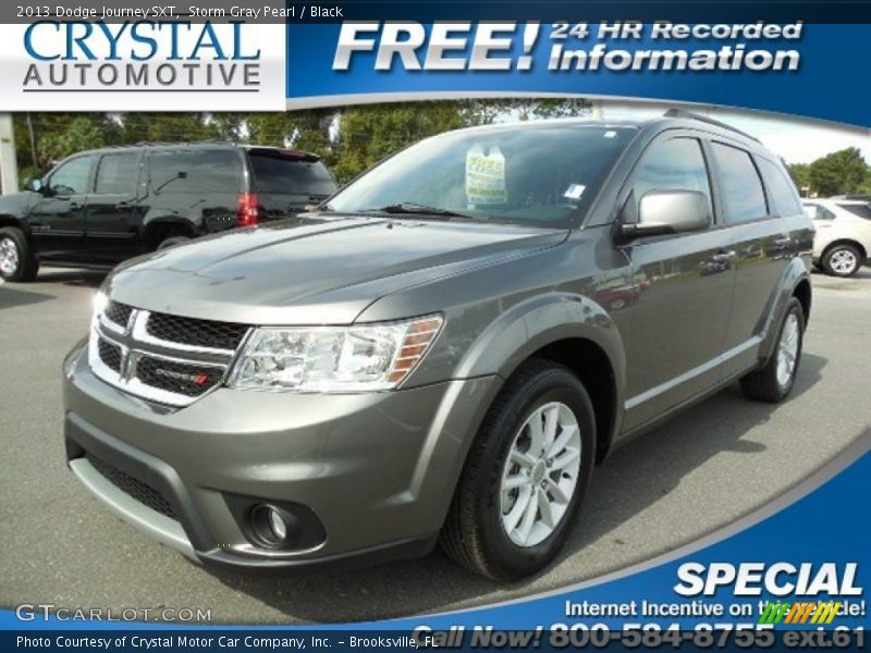 Storm Gray Pearl / Black 2013 Dodge Journey SXT