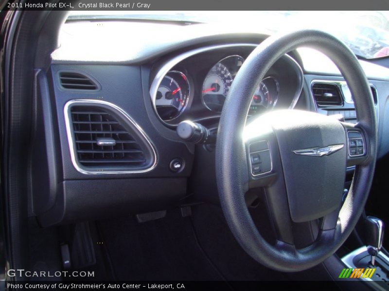 Crystal Black Pearl / Gray 2011 Honda Pilot EX-L