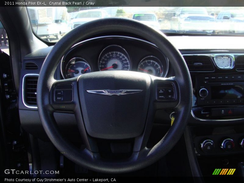 Crystal Black Pearl / Gray 2011 Honda Pilot EX-L