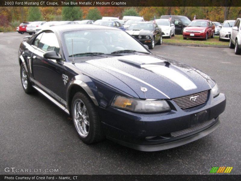 True Blue Metallic / Medium Graphite 2003 Ford Mustang GT Coupe