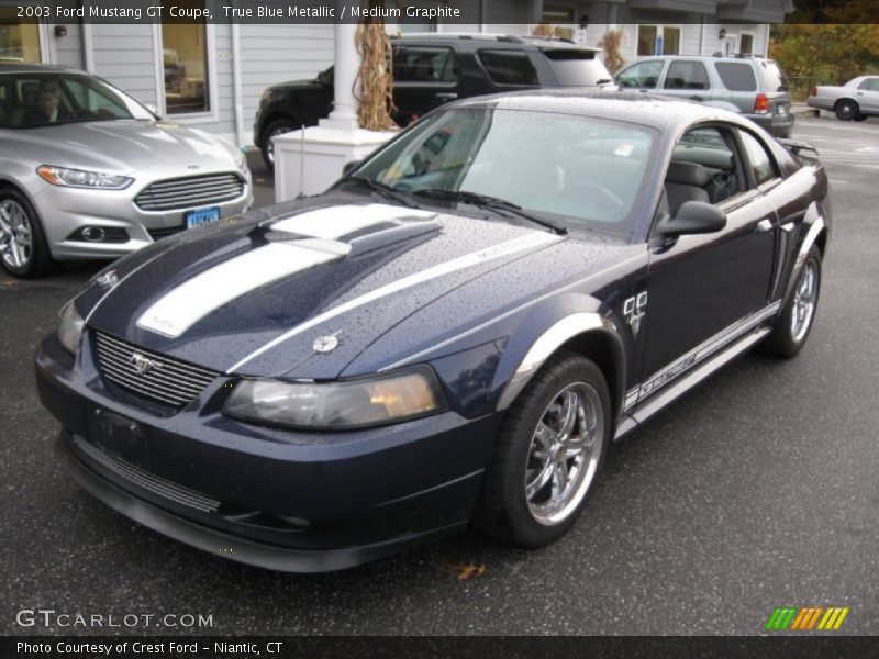 True Blue Metallic / Medium Graphite 2003 Ford Mustang GT Coupe