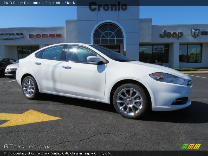 Bright White / Black 2013 Dodge Dart Limited