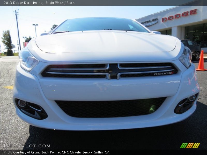 Bright White / Black 2013 Dodge Dart Limited