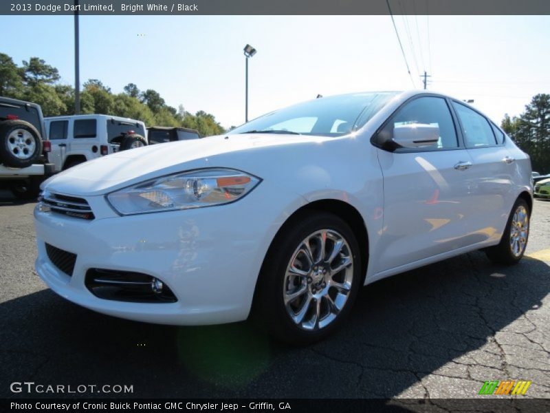Bright White / Black 2013 Dodge Dart Limited