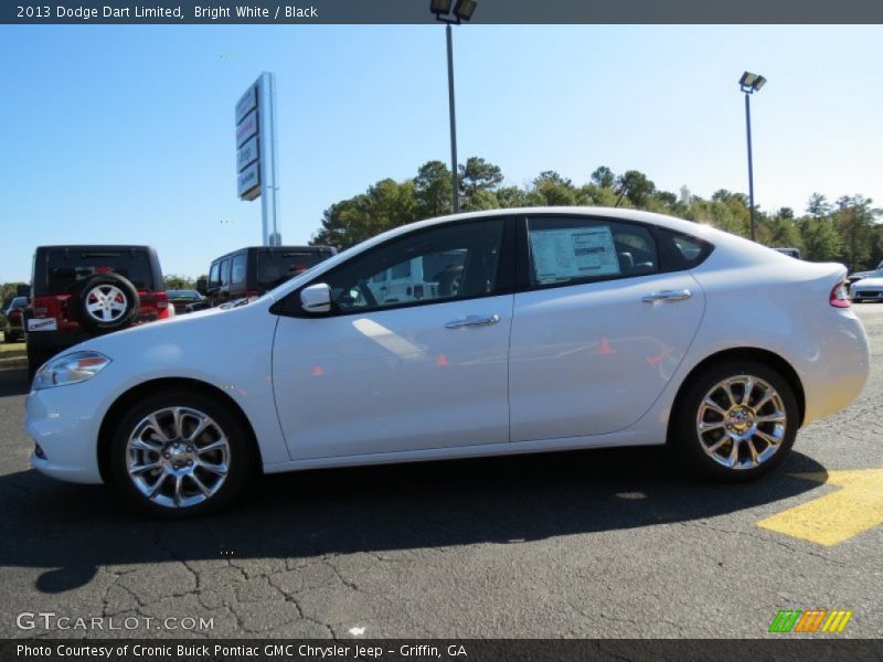 Bright White / Black 2013 Dodge Dart Limited
