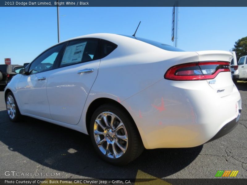 Bright White / Black 2013 Dodge Dart Limited
