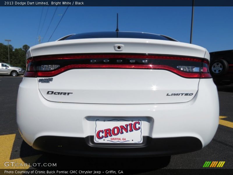 Bright White / Black 2013 Dodge Dart Limited