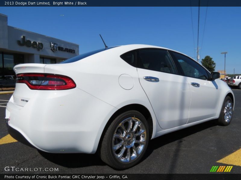 Bright White / Black 2013 Dodge Dart Limited